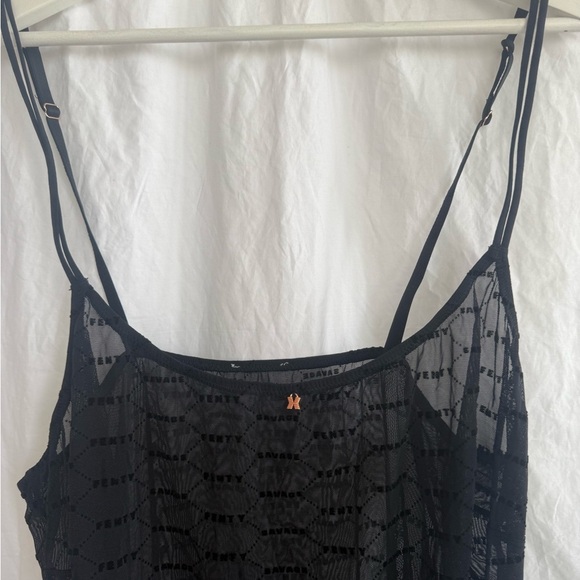 Savage X Fenty sheer black lingerie dress Size Large - Picture 4 of 14